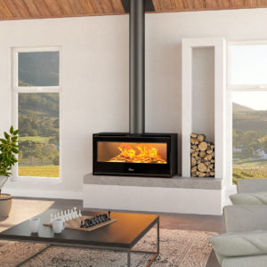 Modern Wood Fireplaces - Lacunza Silver 1000